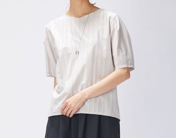 J.PRESS Ladies STRIPE JERSEY Vネック カットソー