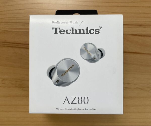 Technics EAH-AZ80 シルバーワイヤレスイヤホン+シリコンケース(ストラップ、ガラナビ付き)+他社イヤピースMサイズ