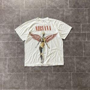 nirvana in utero ニルヴァーナ 天使 S/S バンド Tシャツ 白 ホワイト