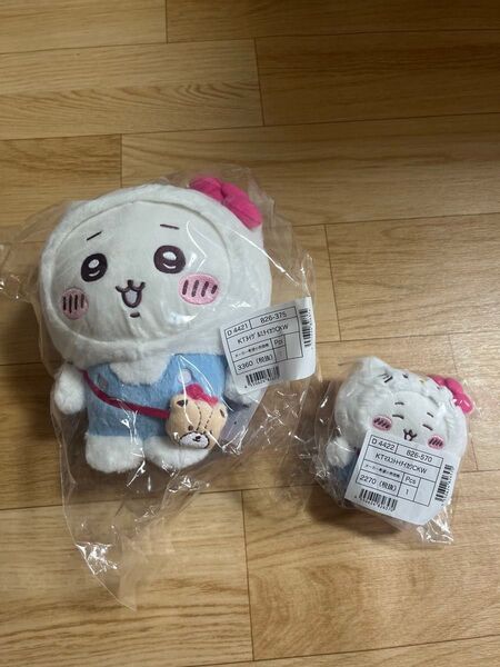 ちいかわ×サンリオキャラクターズ ちいかわ ハローキティ ぬいぐるみ マスコットキーホルダー