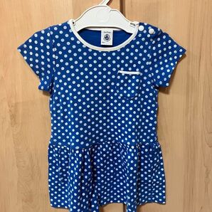 petit bateau ベビー服 水玉ワンピース 74cm