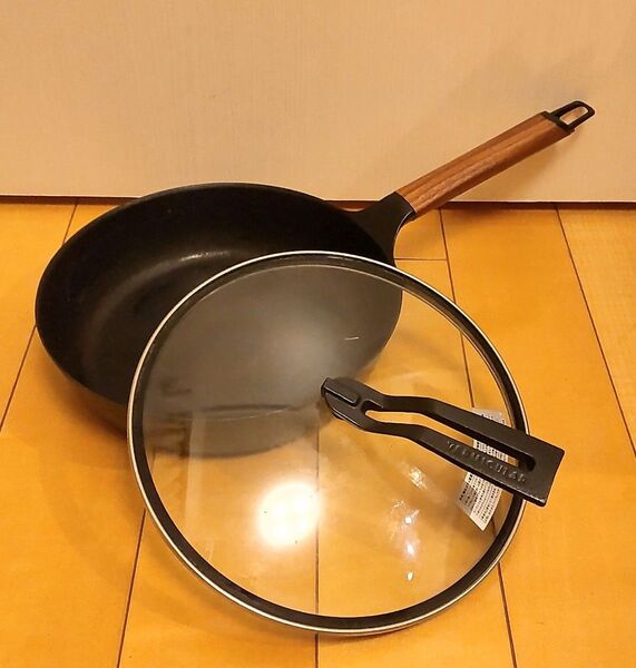 バーミキュラ vermiculer フライパン 24cm 深型 deep リッドセット ガラス蓋付