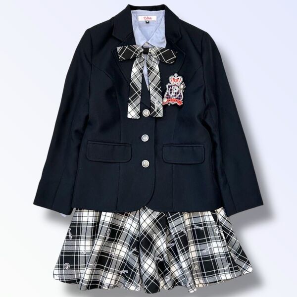 ピンクラテ 女の子 キッズフォーマルスーツ 制服 卒服 チェック XS 150