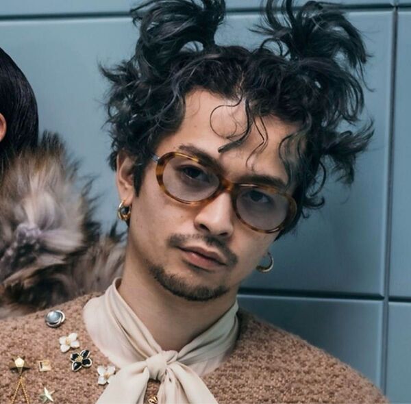 King Gnu 常田大希 着用 ピアス ゴールド 18K 18kゴールドメッキ フープピアス 両耳 月 ヴィンテージ 新品