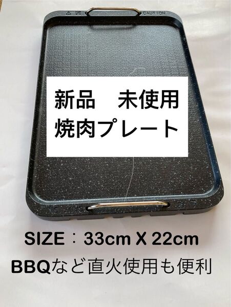 日本デンソー 無煙グリル(N-0706D)用 フライパンプレート(平プレート) 焼肉 キャンプ BBQ 等で直火 鉄板 把手付き