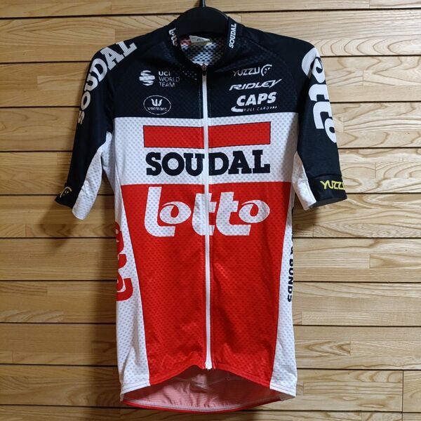 支給品 Lotto Soudal メッシュサイクルジャージ ロットソウダル ロードバイク 自転車 RIDLEY リドレー 半袖