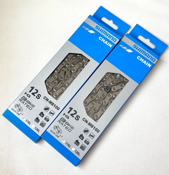 【2本セット】SHIMANO(シマノ) CN-M8100 クイックリンクチェーン 116L 12速用
