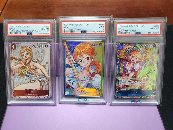 PSA10ナミ パラレルOP11-054 PSA9ナミ リーダーパラレルOP11-041 PSA10ナミ漫画背景プロモ