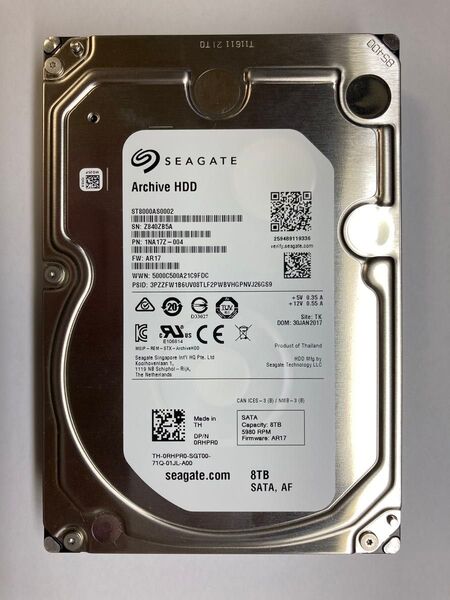 Seagate HDD 8TB ST8000AS0002 2838時間