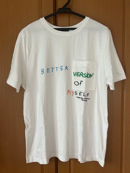 ZARA ザラ Tシャツ 半袖 クルーネック ホワイト L レディース