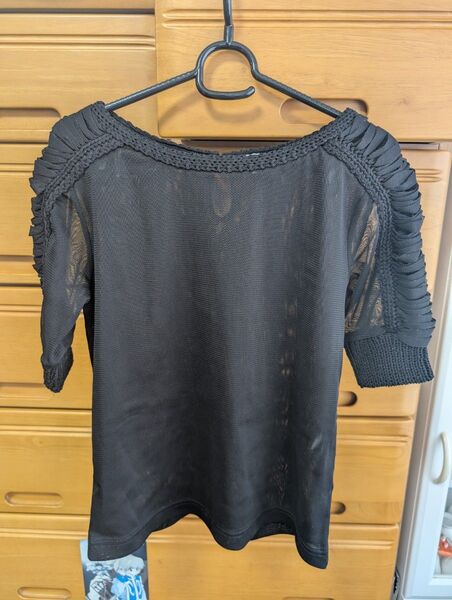 JeanPaul GAULTIER ゴルチエ ブラック メッシュ トップス カットソー 半袖 黒
