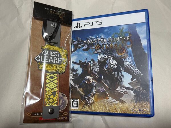 PS5 モンスターハンターワイルズ&カラビナラバーキーホルダー& PS5 ELDEN RING NIGHTREIGN 通常版