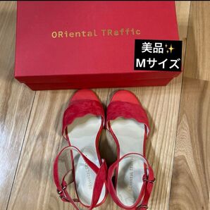 美品 Oriental TRaffic サンダル Mサイズ レッド