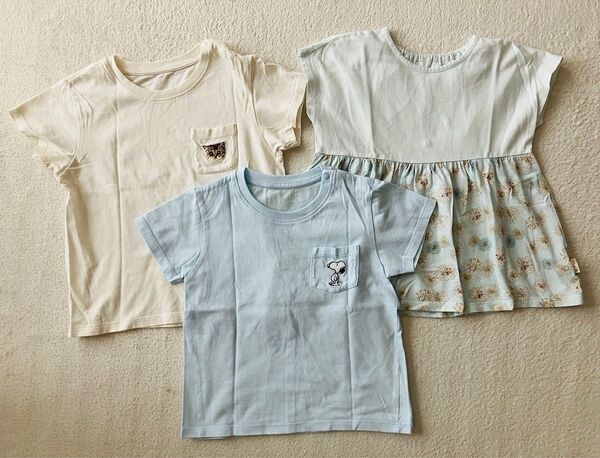 UNIQLO 半袖 Tシャツ カットソー 100センチ 3点