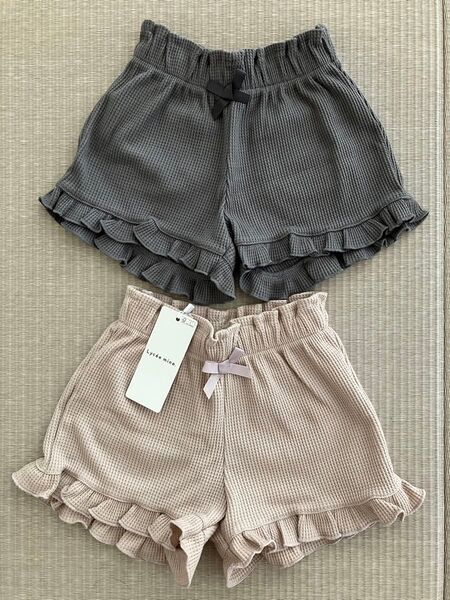 【新品・タグ付き】Lycce mine ワッフル生地フリルショートパンツ 2点 100センチ