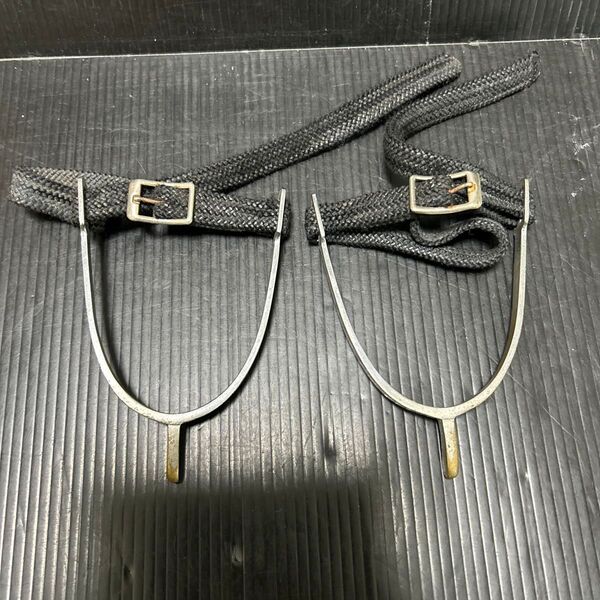 乗馬用品 ステンレス製拍車ベルト付き