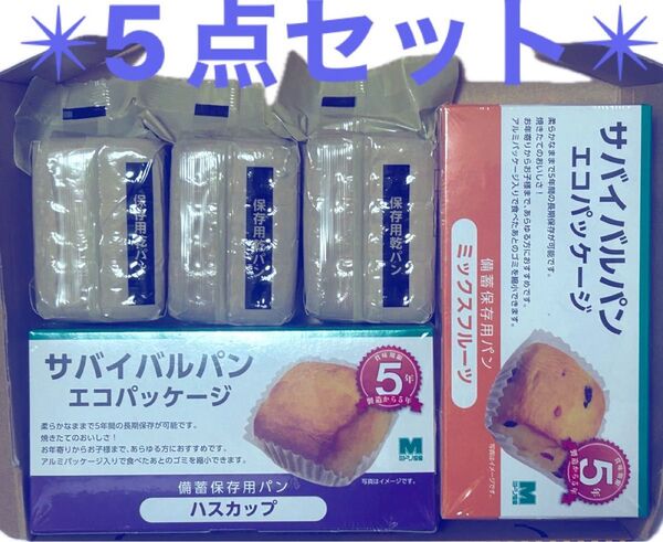 大特価 非常食 保存用乾パン サイバイバルぱん ミックスフルーツ ハスカップ 5点
