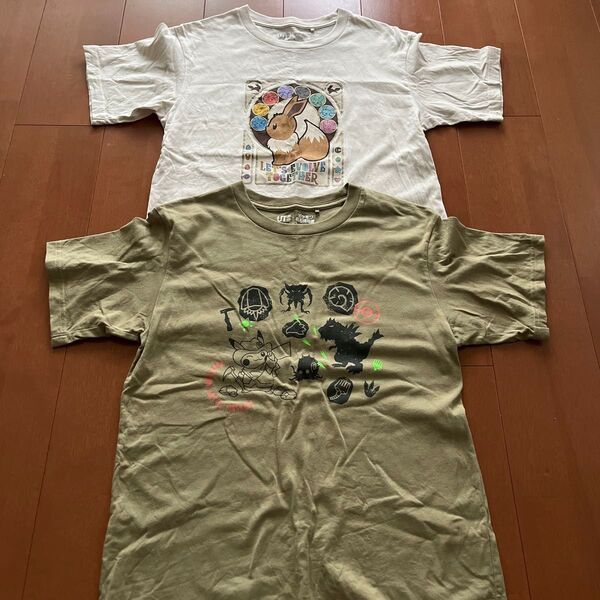 ユニクロ UT ポケモン コラボ Tシャツ 2枚セット 160cm Sサイズ相当 イーブイ 化石発掘ポケモン