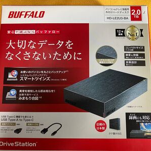 BUFFALO 外付けハードディスク HD-LE2U3-BA 2TB