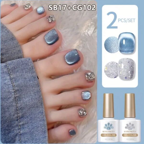 サマーカラー ジェルネイルセット 2色セット ボーンプリティージェル マグネットジェル ラメジェル グリッター GEL012