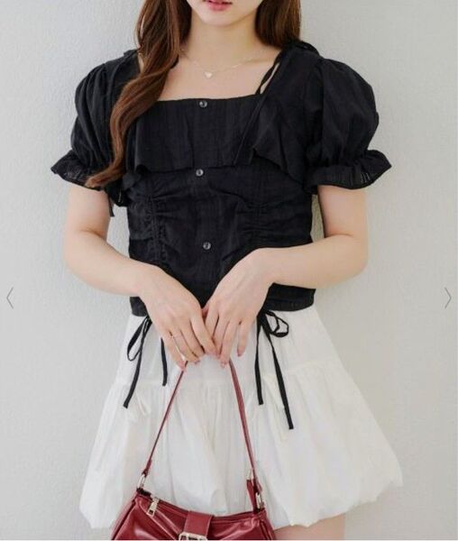 NICE CLAUP ANOTER BRANCH 肩リボンドロストブラウス Fサイズ 新品