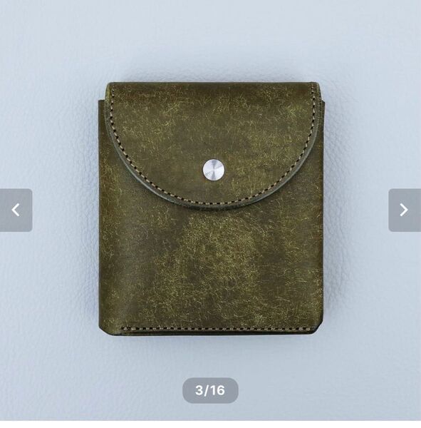Iru MARGOT LEATHER GARSON WALLET カーキ 財布