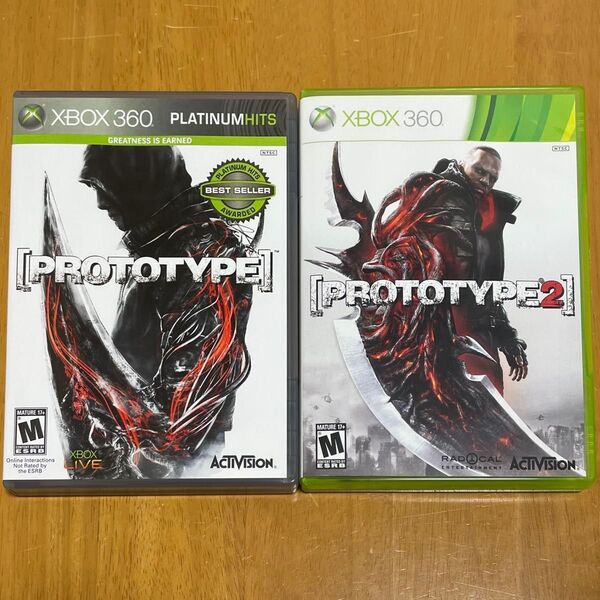 【Xbox360】 北米版 Prototype & Prototype2 プロトタイプ 1&2 計2本 日本国内版本体動作可能
