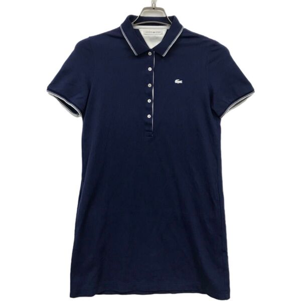 LACOSTE 半袖ポロシャツ ワンピース 34 S ブルー 紺
