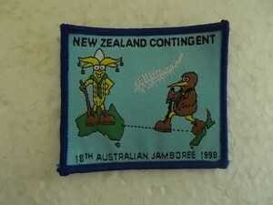 1998年 第18回 オーストラリアン ジャンボリー ニュージーランド ボーイスカウト バッジ ワッペン/キウィKIWI野鳥BOY SCOUTパッチ v93