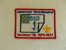 1976年 ボーイスカウト america's bicentennial バッジ/HOPE希望イカリ星条旗BSAアメリカCSパッチUSA刺繍BSワッペン v98_画像1