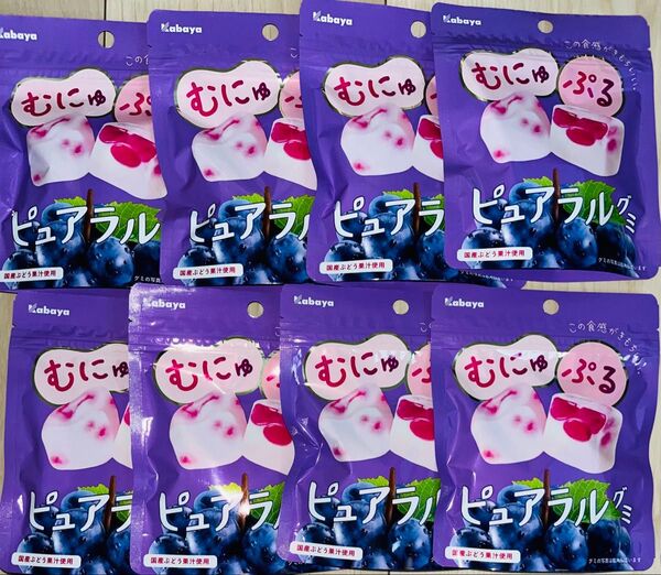 ①【匿名配送・即日発送】 お菓子 ピュアラルグミ グレープ カバヤ