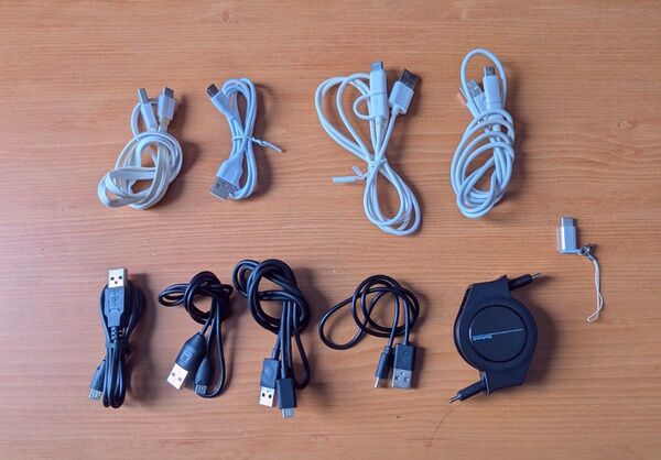 USB充電ケーブル9本セット 変換アダプタ付き typec MicroUSB