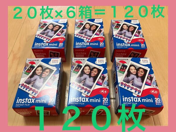 富士フイルム FUJI instax mini OSAKA EXPO 大阪万博モデル チェキ用フィルム 20枚×6箱