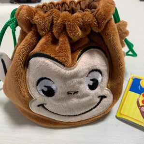 未使用 おさるのジョージ ぽってり巾着 プライズ品