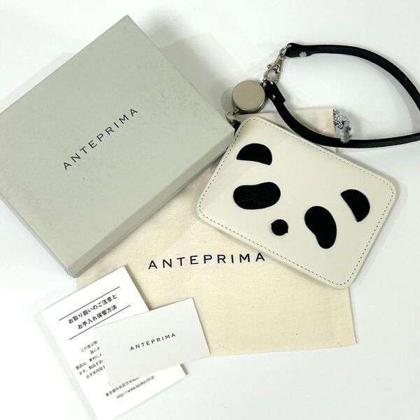 【未使用】ANTEPRIMA パンダ リール式パスケース ブラック 現行品 カードケース
