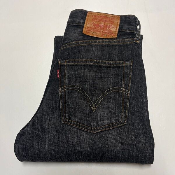 日本製 Levi’s リーバイス 502-09 デニムパンツ ジーンズ ブラック W28 L33
