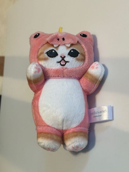 モフサンド かいじゅうにゃん マスコット ピンク ぬいぐるみ