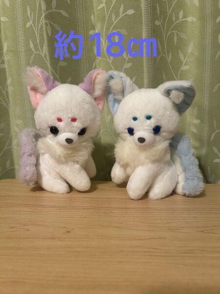 【2体セット】ちょコンと九尾さま狛狐 くずきり せっか ぬいぐるみ