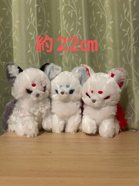 【3体セット】ちょコンと九尾のキツネ コンパクトJB・T60 ぬいぐるみ せっか ぜんざい ういろう