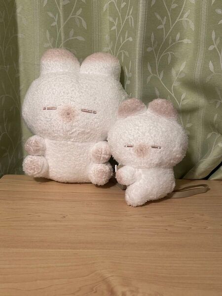 うさぎのねむちゃん BIGぬいぐるみ2 ぬいぐるみポシェット 2点