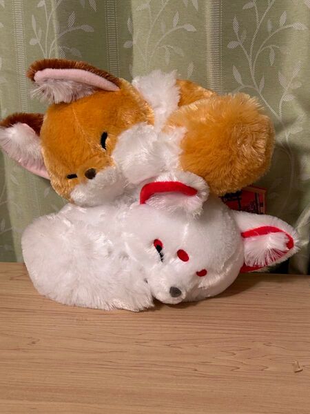 ちょコンとキツネ くるんとおねむ ぬいぐるみ JBサイズ きなこ わたあめ