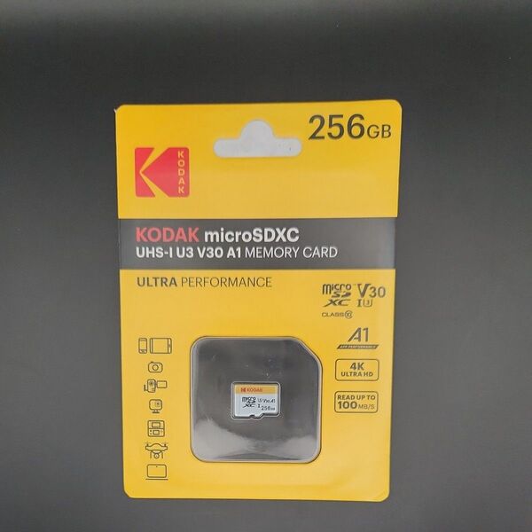 【新品未開封】KODAK microSDXC 256GB UHS-I U3 V30 A1