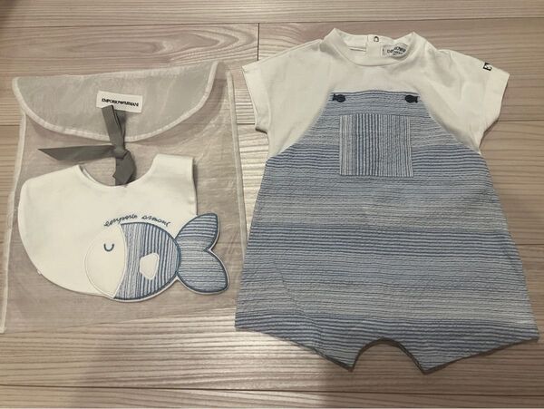 EMPORIO ARMANI アルマーニ ベビー服 ロンパース&スタイ セット 6M 男の子 未使用 タグ付き