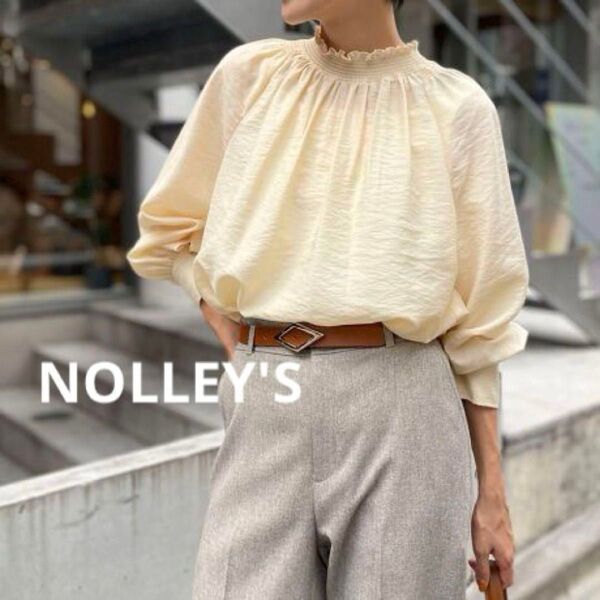 新品 NOLLEY'S ハイネックシャーリング2WAYブラウス ノーリーズ 未使用 タグ付き