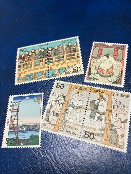 記念切手 相撲絵シリーズ 300円分 1978年発行