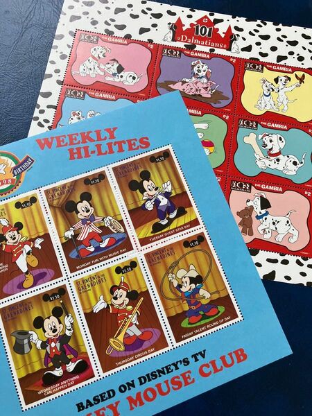 ディズニー 海外切手 レトロ ミッキー 101匹わんちゃん