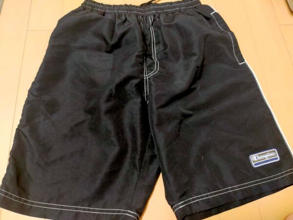 Champion 男児160cm スイムパンツ 水着黒 ブラック シンプル