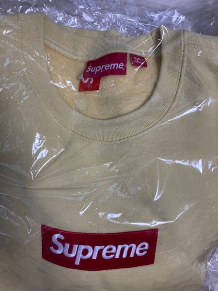 Supreme Box Logo Crewneck Pale Yellow 2022 L 黄色