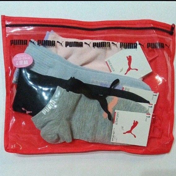 新品 23~25cm PUMA レディース ソックス 4点 プーマ 靴下 ★