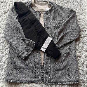 3点おまとめ販売 UNIQLOバッグ クルーネックT 薄手キレイめツイードジャケット